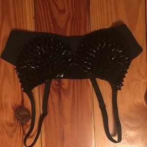 Black Spike Bra